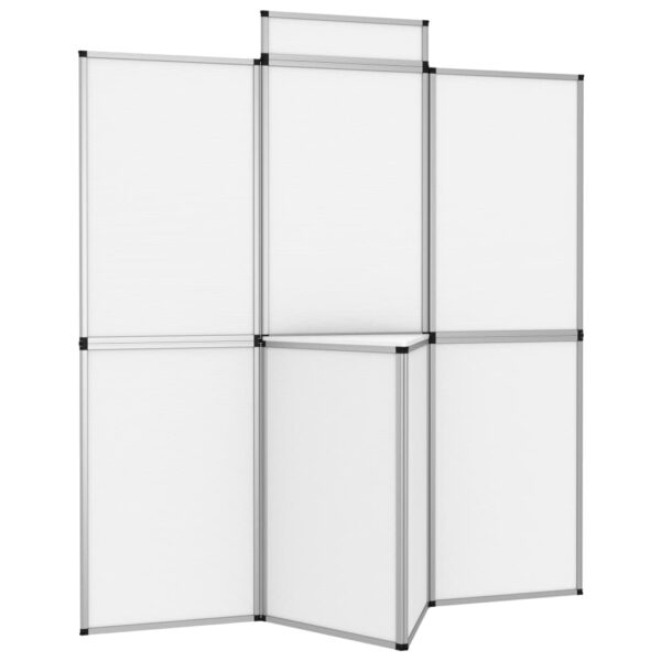 Folding Exhibition Display Wall with Table White Portable Room Divider Panel