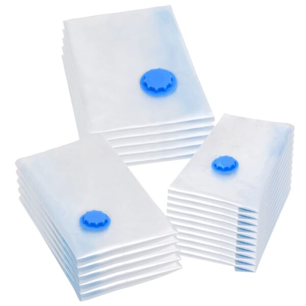 Vacuum Storage Bags Set for Clothes Pillows Bedding Waterproof Reusable 20 Pack