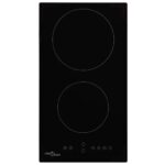 Ceramic Touch Control Hob Dual Burner Heat Resistant Glass Child Safety Lock