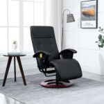 Luxurious Heated Massage Recliner Chair Faux Leather Remote Control Adjustable