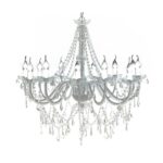 Elegant Crystal Glass Chandelier Pendant Light Royal Design Sparkling Fixture