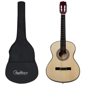 Full Size Classical Guitar Beginner Kit with Accessories Natural Finish