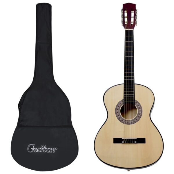 Full Size Classical Guitar Beginner Kit with Accessories Natural Finish