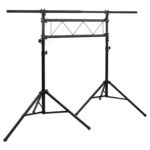 Light Stand Black 238x115x(180-300) cm Steel