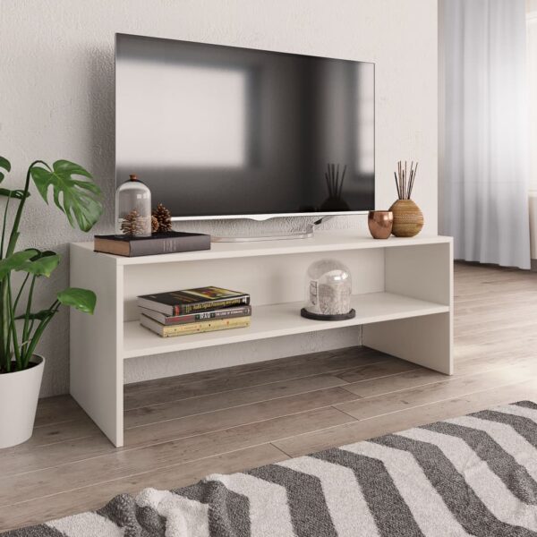 TV Cabinet White 100x40x40 cm Engineered Wood