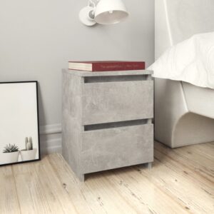 Bedside Cabinets 2 pcs Concrete Grey 30x30x40 cm Engineered Wood