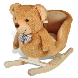 Plush Teddybear Rocking Animal Toy Soft Cuddly Baby Rocker Comfort Chair