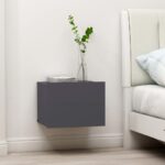 Elegant Grey Bedside Cabinet Nightstand with Drawers Versatile Storage Organizer