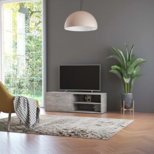 TV Cabinet Concrete Grey 120x34x37 cm Engineered Wood