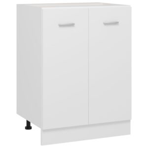 White Engineered Wood Kitchen Bottom Cabinet Storage Organizer with Shelves