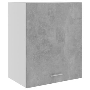 Chic Concrete Grey Wall Mounted Kitchen Storage Cabinet Engineered Wood