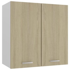 Wall Mounted Kitchen Storage Cabinet Sonoma Oak Finish Engineered Wood