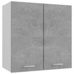 Wall Mounted Kitchen Storage Cabinet in Concrete Grey - Spacious & Modern Design