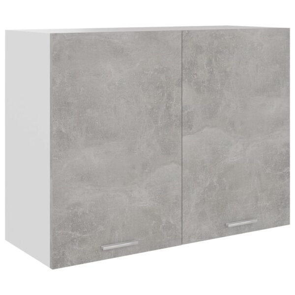 Wall Mounted Kitchen Storage Cabinet in Concrete Grey - Spacious & Modern