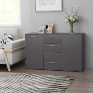 Sideboard Grey 120x35.5x75 cm Engineered Wood