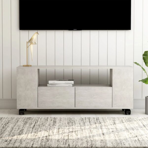 TV Cabinet Concrete Grey 120x35x48 cm Engineered Wood