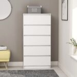 Drawer Sideboard White 60x35x121 cm Engineered Wood