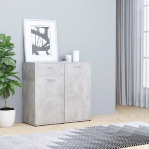 Sideboard Concrete Grey 80x36x75 cm Engineered Wood