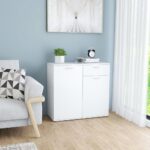 Sideboard White 80x36x75 cm Engineered Wood