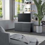 TV Cabinet Grey 80x34x36 cm Engineered Wood