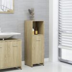 Bathroom Cabinet Sonoma Oak 30x30x95 cm Engineered Wood