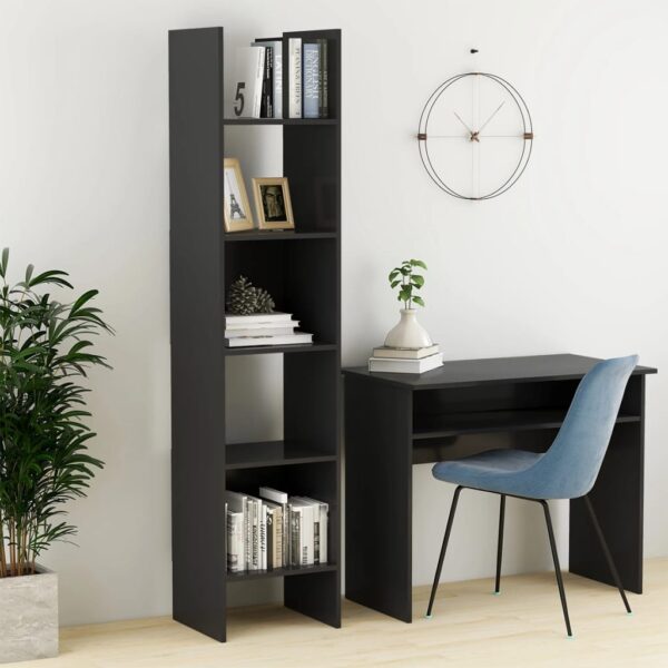 Book Cabinet Grey 40x35x180 cm Engineered Wood