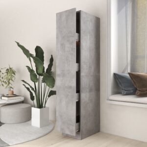 Apothecary Cabinet Concrete Grey 30x42.5x150 cm Engineered Wood