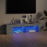 TV Cabinet with LED Lights Concrete Grey 135x39x30 cm