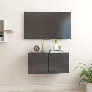 Modern Floating TV Stand Wall Mount Entertainment Center Storage Cabinet Grey