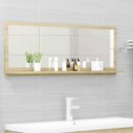 Bathroom Mirror Sonoma Oak 100x10.5x37 cm Engineered Wood