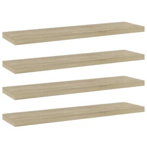 Bookshelf Boards 4 pcs Sonoma Oak 40x10x1.5 cm Engineered Wood