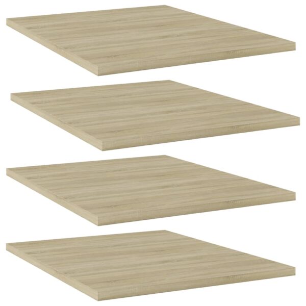 Engineered Wood Bookshelf Boards Set of Four Sonoma Oak Finish Easy Install