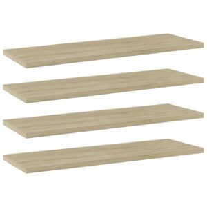 Sonoma Oak Finish Engineered Wood Bookshelf Boards Set of Four Easy Install