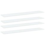 White Floating Wall Shelves Storage Display Shelf Engineered Wood Home Decor