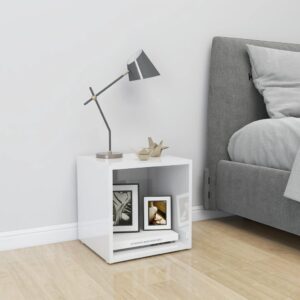 High Gloss White TV Stand Media Entertainment Center Engineered Wood Storage