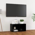 TV Cabinet Black 72x35x36.5 cm Engineered Wood