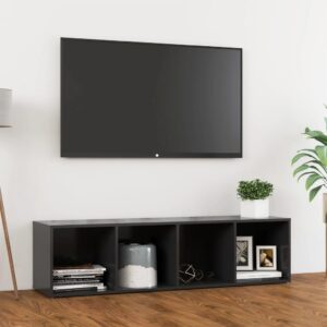 TV Cabinet Grey 142.5x35x36.5 cm Engineered Wood