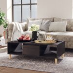 Coffee Table High Gloss Grey 103.5x60x35 cm Engineered Wood