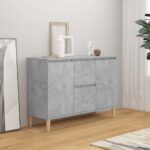 Sideboard Concrete Grey 103.5x35x70 cm Engineered Wood