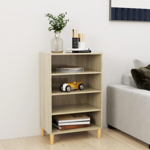 Chic Sonoma Oak Sideboard Engineered Wood Storage Cabinet with Shelves