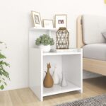 Bed Cabinets 2 pcs White 40x35x60 cm Engineered Wood