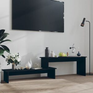 TV Cabinet Black 180x30x43 cm Engineered Wood