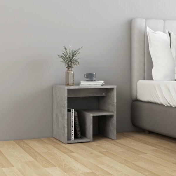 Bed Cabinet Concrete Grey 40x30x40 cm Engineered Wood