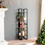 4-Tier Book Cabinet 40x30x140 cm Solid Pine Wood