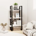 Solid Pine Wood White Storage Shelf Versatile Organizer Display Rack Durable