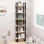 Solid Pine Wood Metal Storage Shelf Versatile Organizer Rack for Home Office