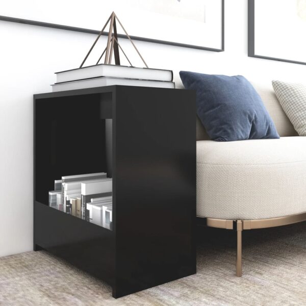 Side Table Black 50x26x50 cm Engineered Wood