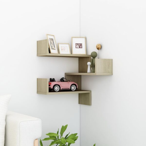 Wall Corner Shelf Sonoma Oak 40x40x50 cm Engineered Wood