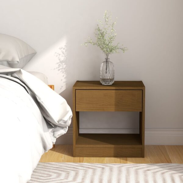 Bedside Cabinet Honey Brown 40x31x40 cm Solid Pinewood