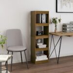 Book Cabinet Room Divider Honey Brown 40x30x135.5 cm Pinewood